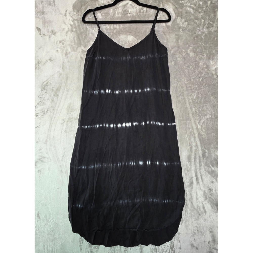 Velvet Heart Black Tie Dye Tencel High Low Midi Dress GWT-50800 Womens Medium